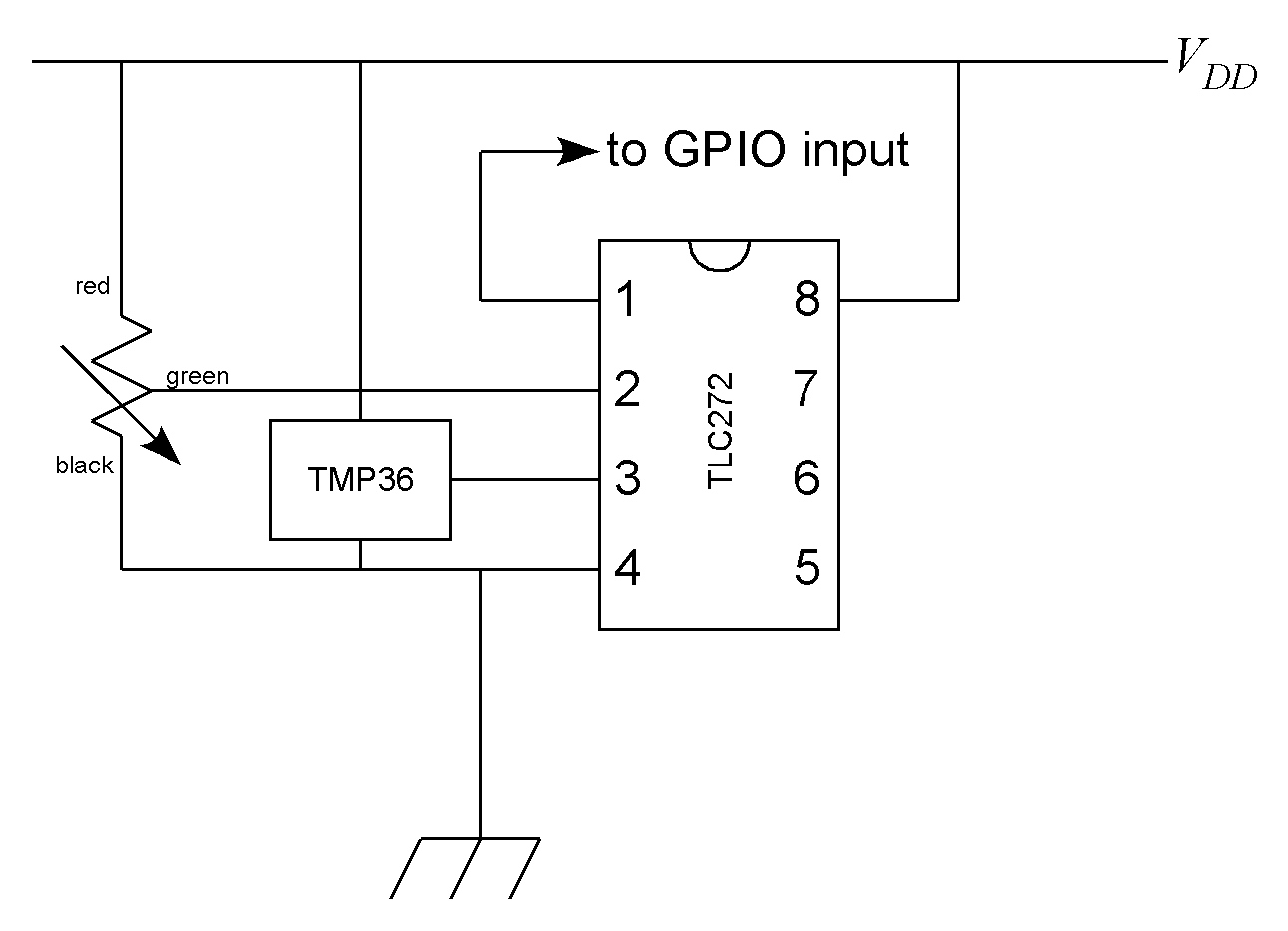 TMP36 with comparator