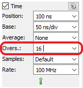 Oversampling in Time settings